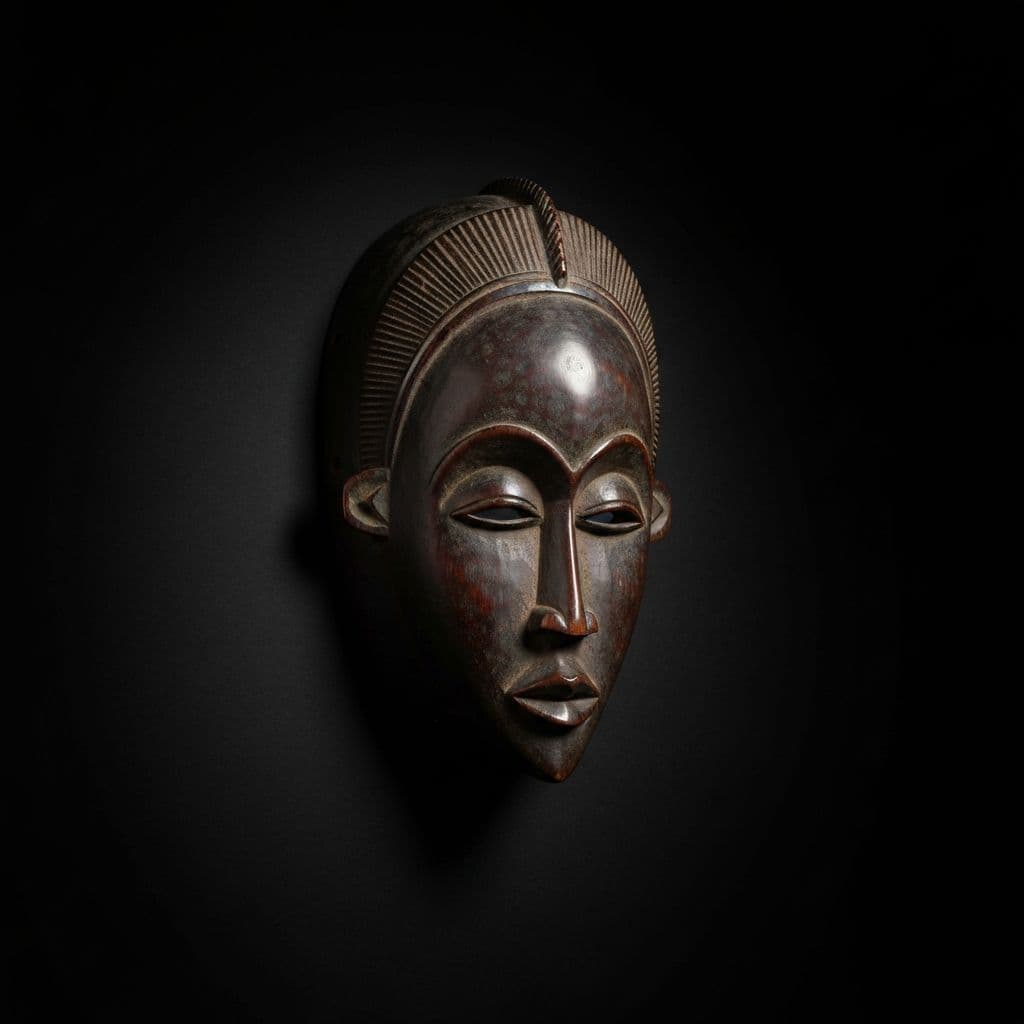 Masque Baoulé sculpté